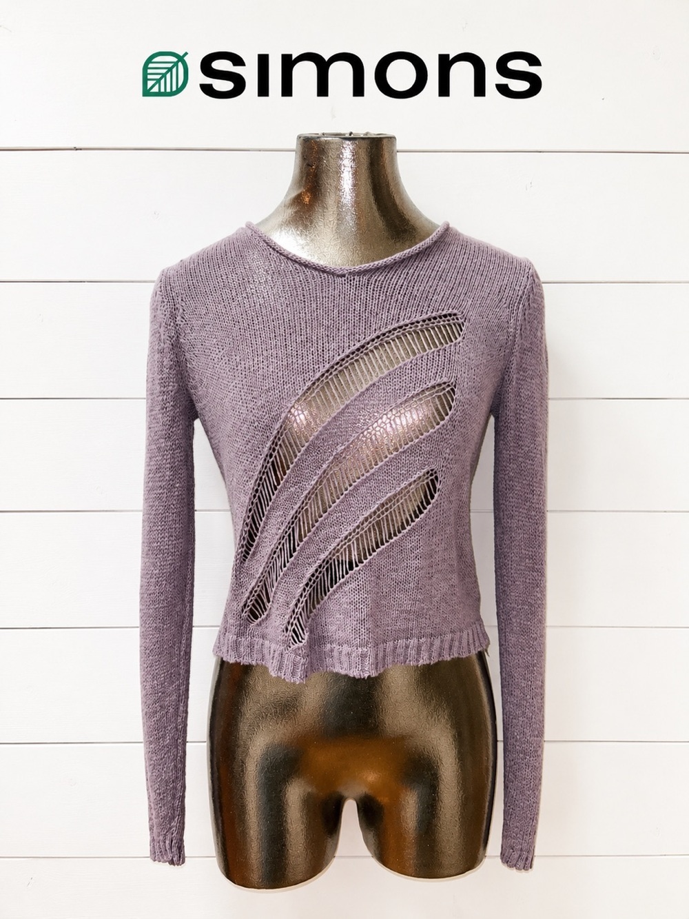 Contemporaine Lilac Open Knit Sweater – Size P